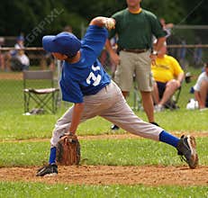 Little league baseball pitcher