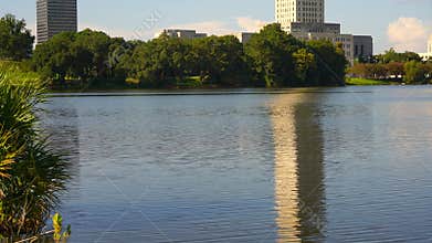 Blue skies at the State Capital Building Baton Rouge Louisiana