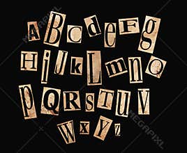 Grunge alphabet