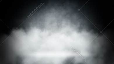 Stage with spot lighting, empty scene for show, award Ceremony or advertising on the dark Background. Looped motion
