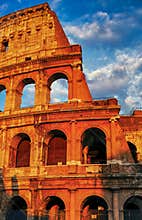 Sunset of Rome Colosseum