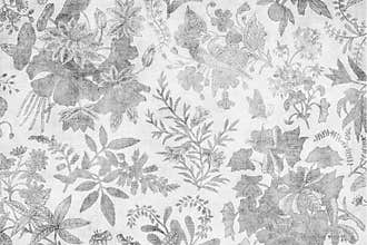 Grungy antique damask floral background