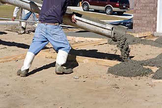 Pouring Concrete Driveway