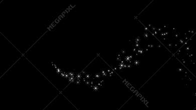 Christmas star trail with alpha channel background