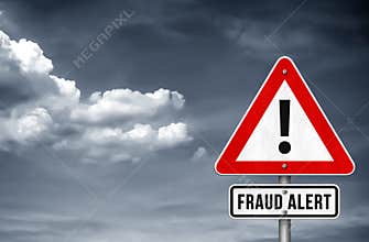 Fraud Alert warning sign