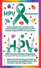 HPV awareness 3 dose vaccine poster
