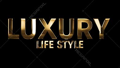 Luxury life style - text animation