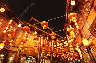 Chinese new year in Jinli old street