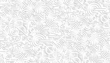 Vector Seamless Mechanical Pattern Texture. Isolated. Steampunk. White and Gray