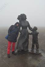 Defying rain, fog and wind at the North Cape Norway