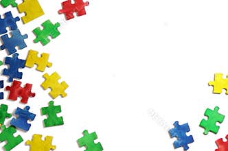 frames and letters for the text of colorful puzzles , world autism day, the logo of autism. alphabet