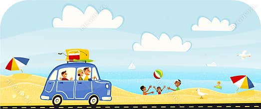 Summer Vacation Trip to the Beach