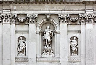 Detail of the Exterior of Santa Maria della Salute Church in Venice