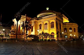 Theatre Massimo by night