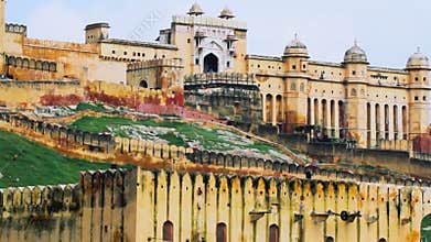 Close up shot of Jaipur Amber Fort