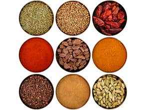 Nine different spices