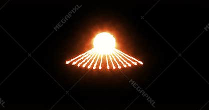 Animated egyptian symbol of Aten, God of sun