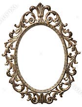 Decorative oval picture frame