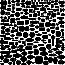 Set of 204 vintage decorative labels or frames silhouette. EPS 10