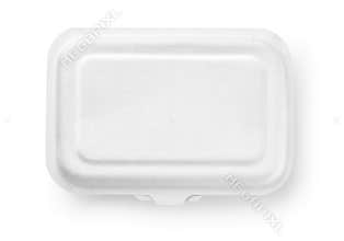 Top view of biodegradable paper food box