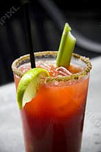 Fresh Caesar or Bloody Mary Cocktail drink