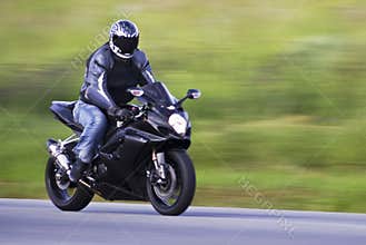 Speeding Biker