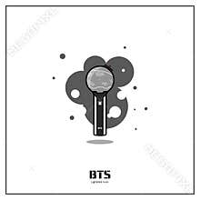 BTS K-POP Group Light Stick Flat Icon