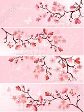 Cherry blossom, banner.