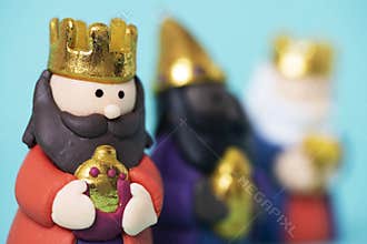 The magi on a blue background