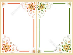 Floral border frame set
