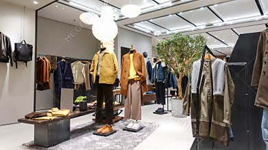 Man clothing  retail shop  in shopping mall