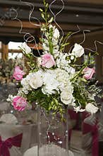 Wedding floral table arrangement