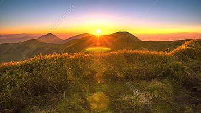 Sunrise over the mountains