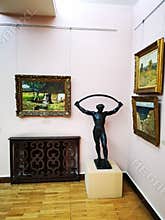 Statuette inside the Zambaccian Museum, Bucharest, Romania