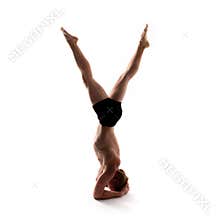 Yoga alphabet, letter Y formed by body of yogi