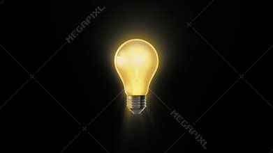 3D light bulb with alpha channel