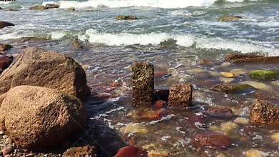 Baltic Sea in Svetlogorsk in Spring