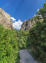 Rock formation in Meteora, Greece
