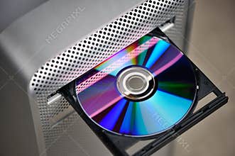 CD or DVD in computer drive