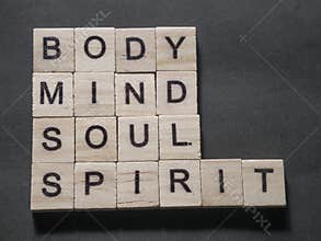 Body Mind Soul Spirit, Motivational Words Quotes Concept