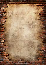 Brick wall grungy frame