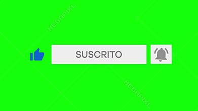 Mouse Clicking a Like Button, Subscribe Button and Bell Notification Spanish