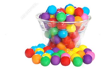 Bubble gum in a bowl