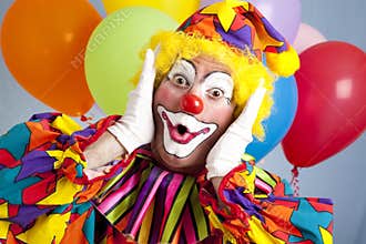 Surprised Birthday Clown