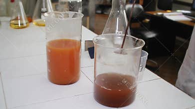 Chemical analysis of various raw minerals and ore in a lab