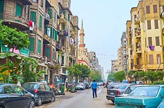 Mohamed Farid street in Cairo, Egypt