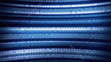 Digital  background Digital Binary Data Moving Background