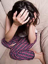 Female Teen crying