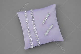 Purple Wedding Pillow for Rings.