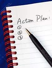 Prepare the action plan in a writing pad